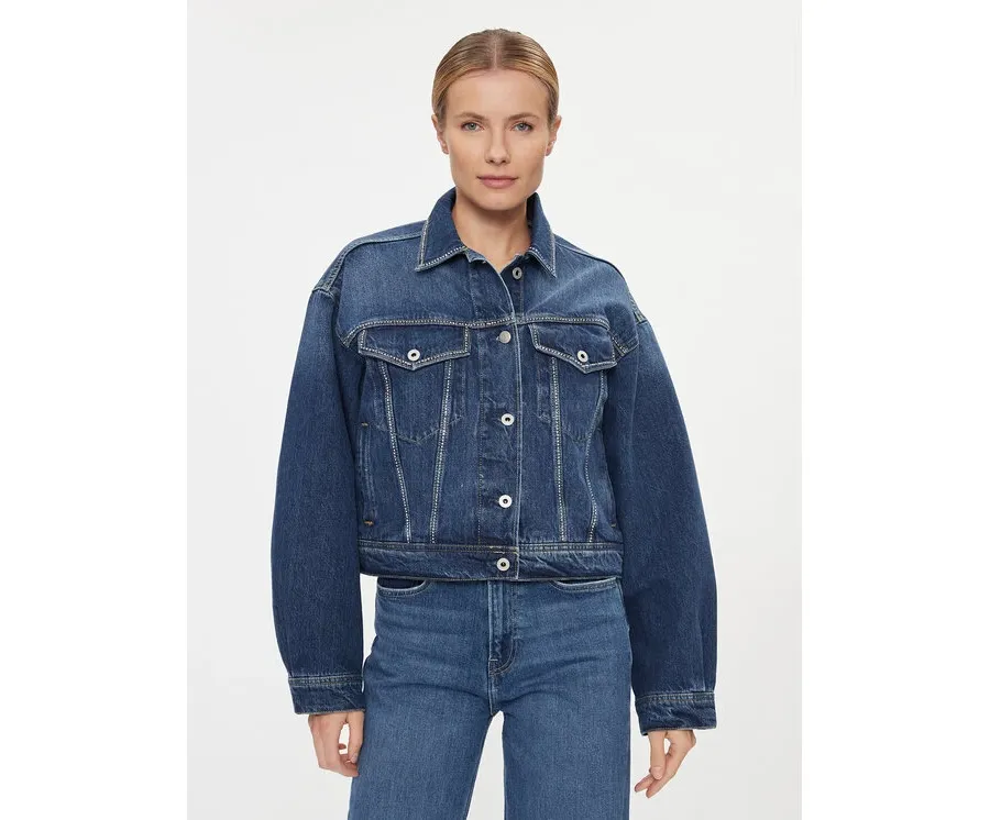 obrazek 1 Pepe Jeans Kurtka jeansowa Turner Sparkle PL402328 Granatowy Relaxed Fit