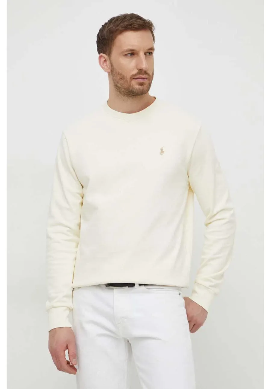 obrazek 1 Polo Ralph Lauren bluza bawełniana męska kolor beżowy gładka