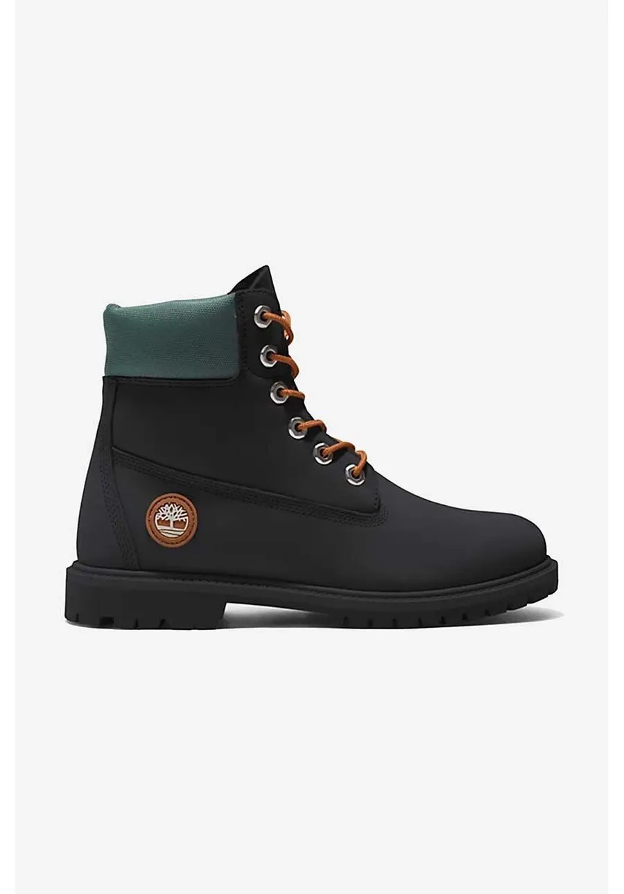 obrazek 1 Timberland botki zamszowe Cupsole A5M8C damskie kolor czarny na płaskim obcasie
