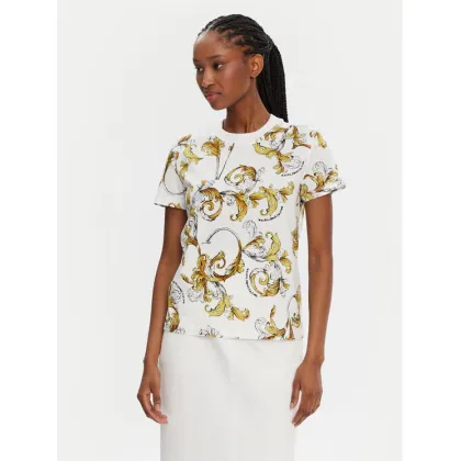 Zdjęcie Versace Jeans Couture T-Shirt 78HAH613 Biały Regular Fit