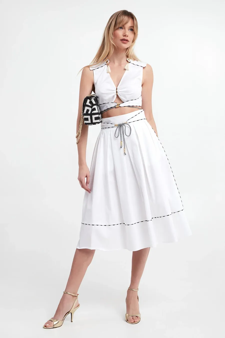 obrazek 1 Spódnica popelinowa ELISABETTA FRANCHI Elisabetta Franchi