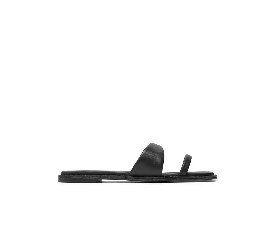 obrazek 1 Calvin Klein Klapki Flat Slide Lth HW0HW02071 Czarny