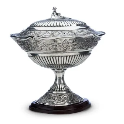 Zdjęcie Unikatowa misa, patera z cyny na owoce