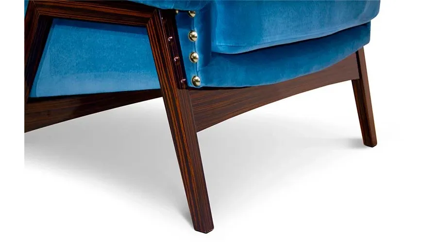 obrazek 6 Portugalski niebieski fotel do salonu