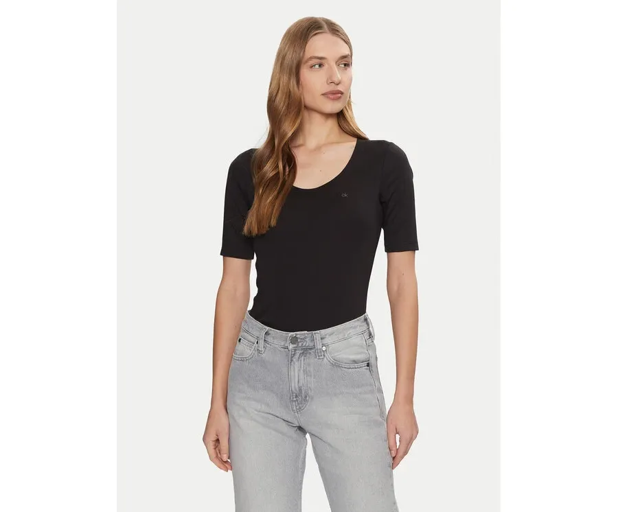 obrazek 1 Calvin Klein T-Shirt K20K208050 Czarny Slim Fit