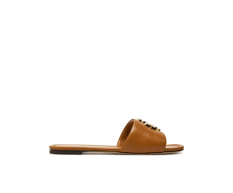 obrazek 1 Tory Burch Klapki Eleanor 157966 Brązowy
