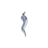 Picture A brilliant shiny croissant pendant, 35 mm long.