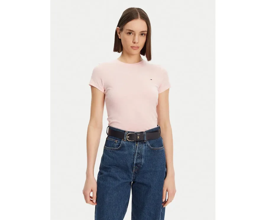 obrazek 1 Tommy Jeans T-Shirt DW0DW20459 Różowy Slim Fit