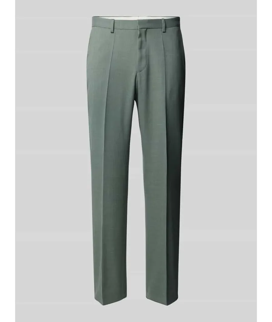 obrazek 1 Spodnie do garnituru o kroju slim fit w kant model ‘Leon’