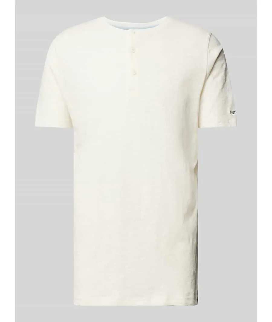 obrazek 1 T-shirt z wyhaftowanym logo model ‘Henley’
