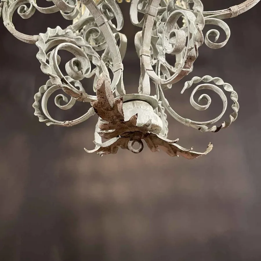 obrazek 7 Prestiżowa lampa z kutego żelaza XX wiek