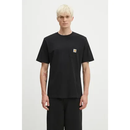 Zdjęcie Carhartt WIP t-shirt bawełniany kolor czarny gładki I030434.BLACK-BLACK