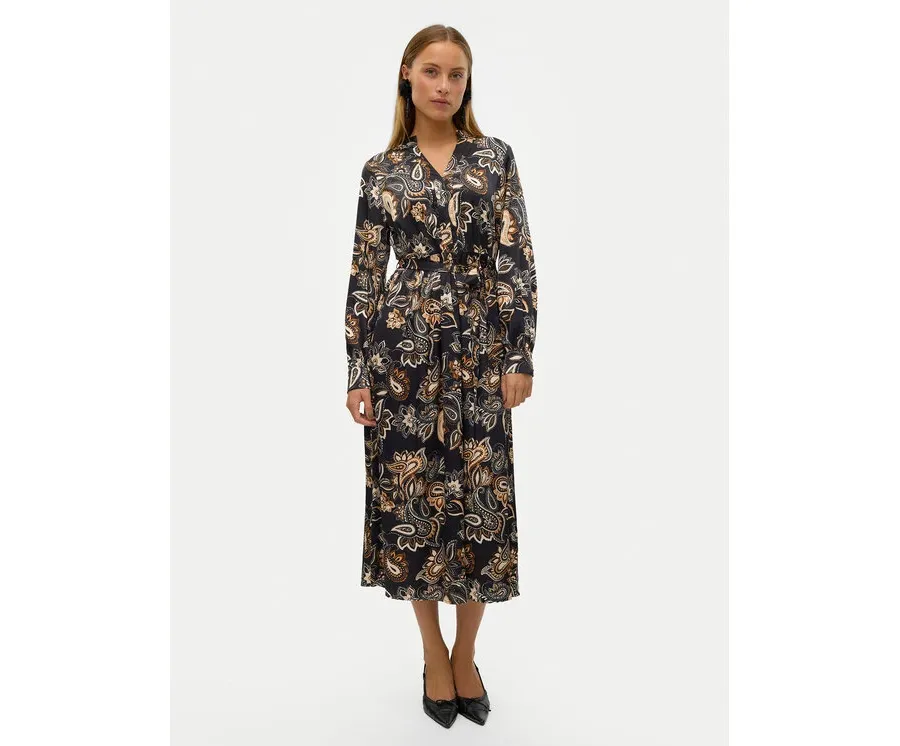 obrazek 1 Vero Moda Sukienka koszulowa Thora 10320742 Czarny Regular Fit