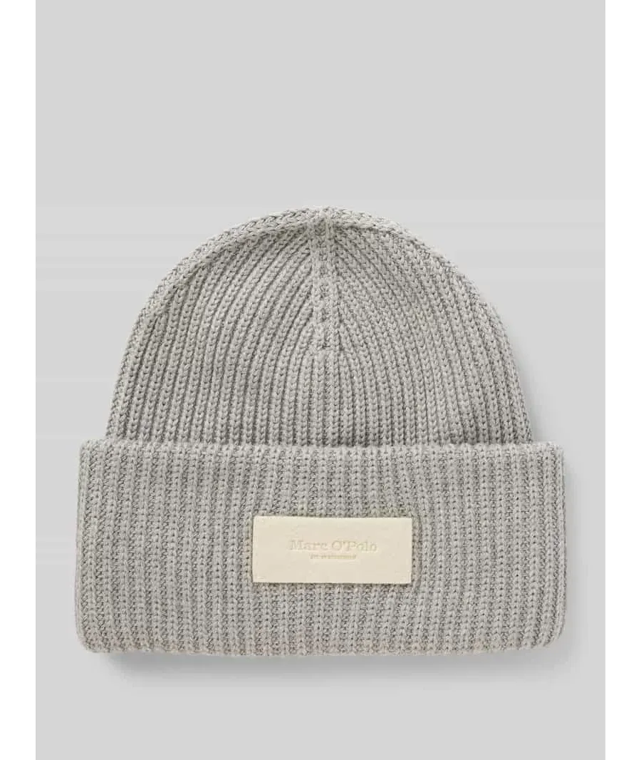 obrazek 1 Czapka beanie z czystej bawełny z naszywką z logo