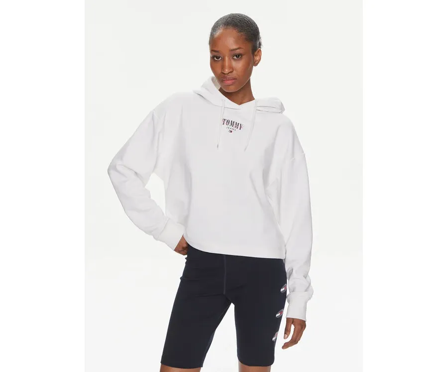 obrazek 1 Tommy Jeans Bluza Essential Logo DW0DW17797 Biały Relaxed Fit