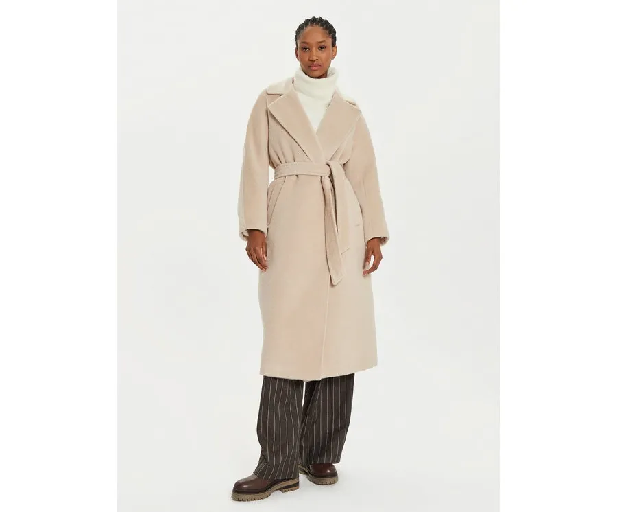 obrazek 1 Weekend Max Mara Płaszcz wełniany Tempera 2425016102 Beżowy Regular Fit