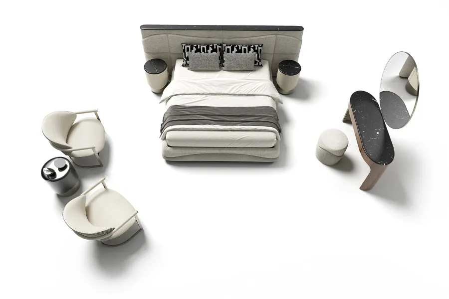 obrazek 22 Eleganckie włoskie łóżko do sypialni - styl modernistyczny