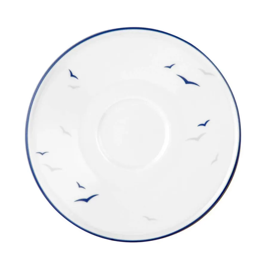 obrazek 1 Wyjątkowy porcelanowy duży spodek zdobiony motywem ptaków – Tettau