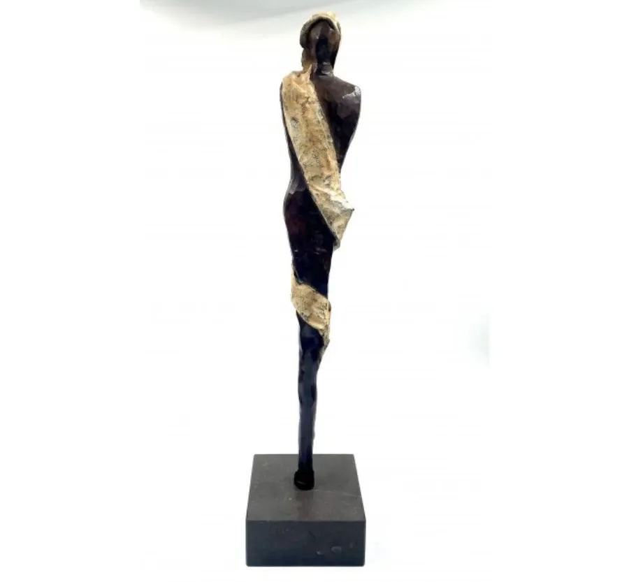 obrazek 2 Luksusowa statuetka wykonana z brązu "Zawoalowana dama"