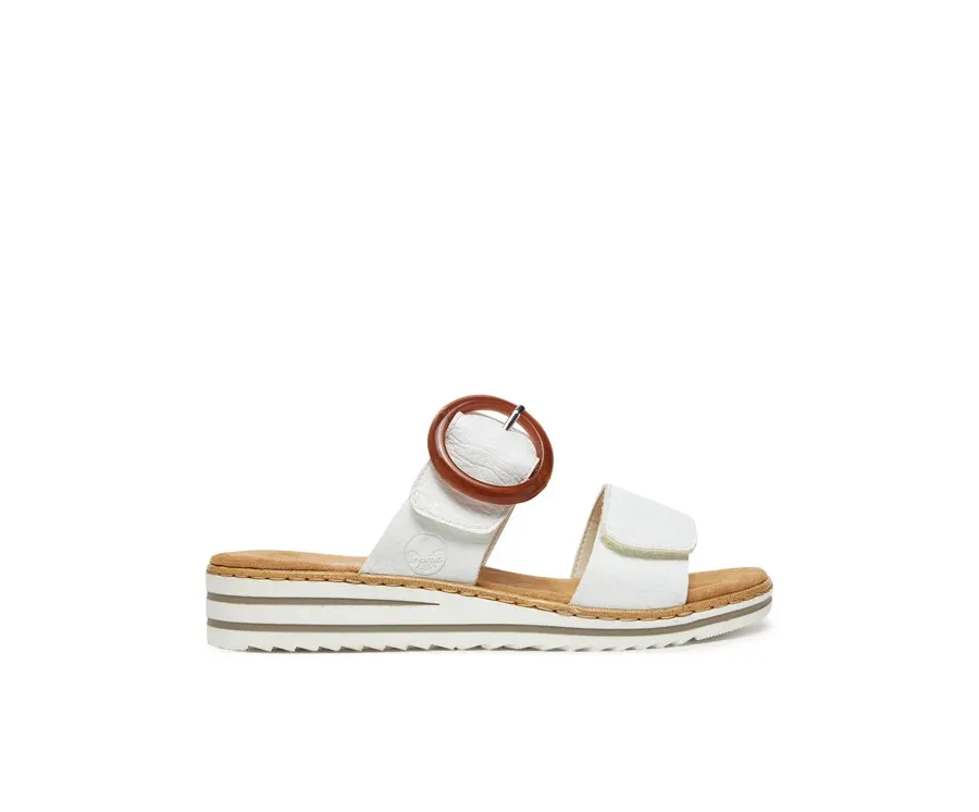 obrazek 1 Rieker Klapki V0692-80 Biały