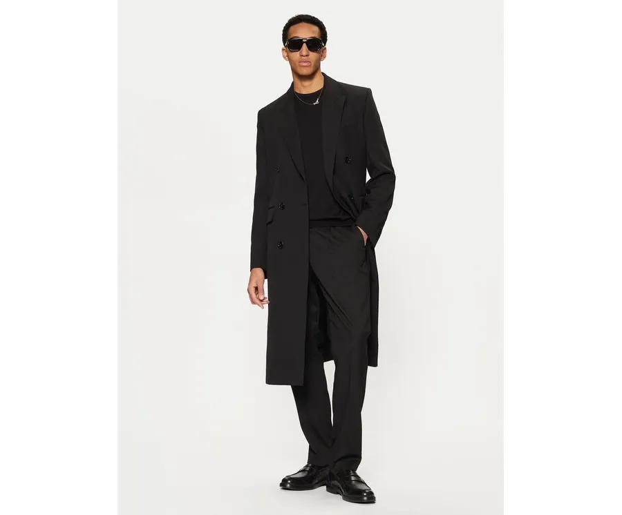 obrazek 1 AMI PARIS Płaszcz przejściowy HCO319.WV0037 Czarny Regular Fit