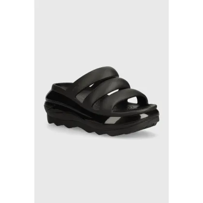 Zdjęcie Crocs klapki Mega Crush Triple Strap damskie kolor czarny na platformie 209842
