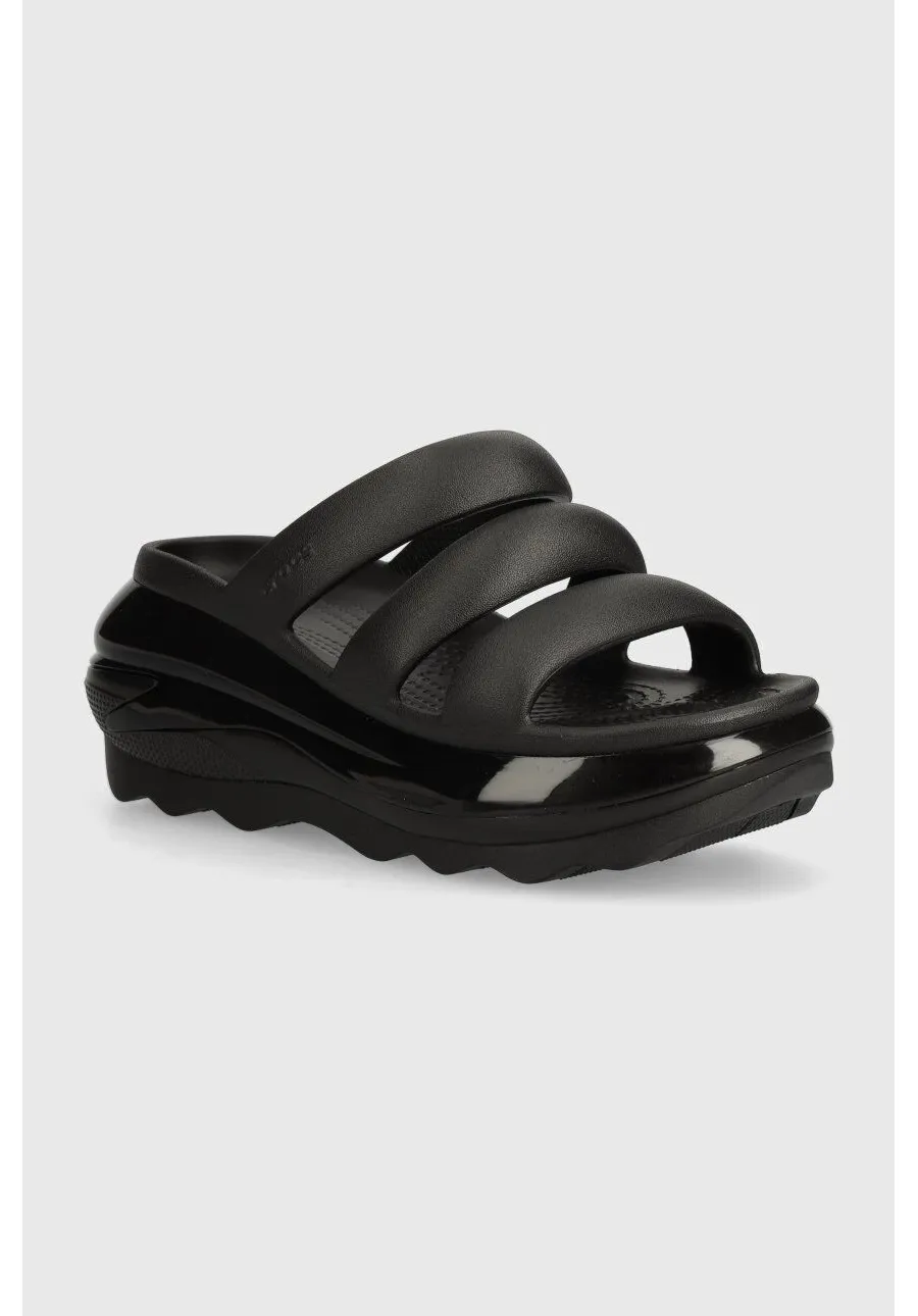 obrazek 1 Crocs klapki Mega Crush Triple Strap damskie kolor czarny na platformie 209842
