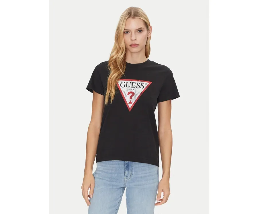 obrazek 1 Guess T-Shirt W2BI69 K8FQ1 Czarny Regular Fit