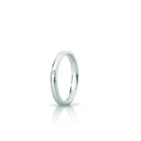 Zdjęcie Cudowna obrączka z białego złota z brylantem 0,01 ct. 3mm szerokości