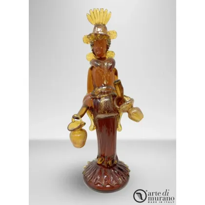 Zdjęcie Japońska rzeźba gejsza w szkle Murano