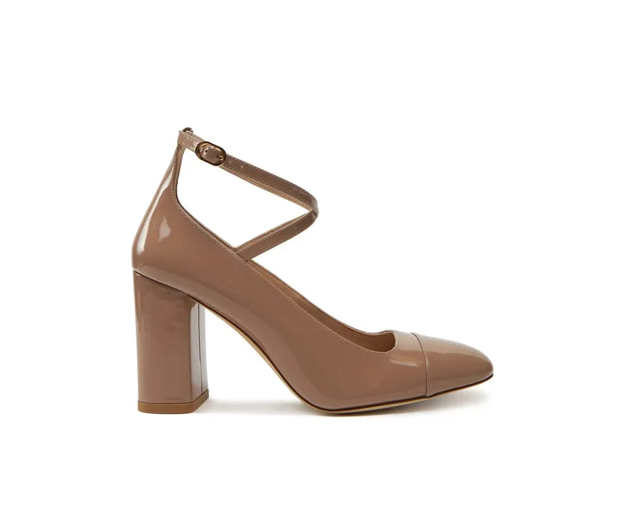 obrazek 1 Stuart Weitzman Czółenka Eden Strap 85 SK086 Beżowy