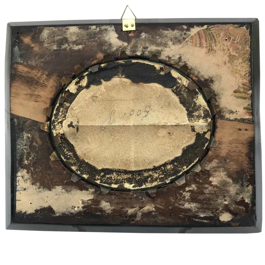 obrazek 3 Portret trzech uśmiechniętych młodych mężczyzn - XIX-wieczna włoska miniatura