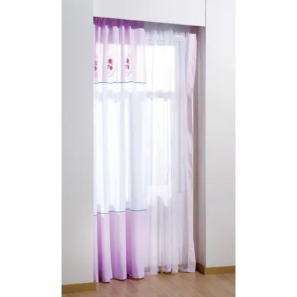 Zdjęcie Stylowa zasłona w kolorze biało różowym do młodzieżowego pokoju - Cilek