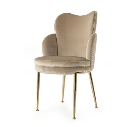 Zdjęcie Wyjątkowe krzesło tapicerowane Artis z metalowymi nogami