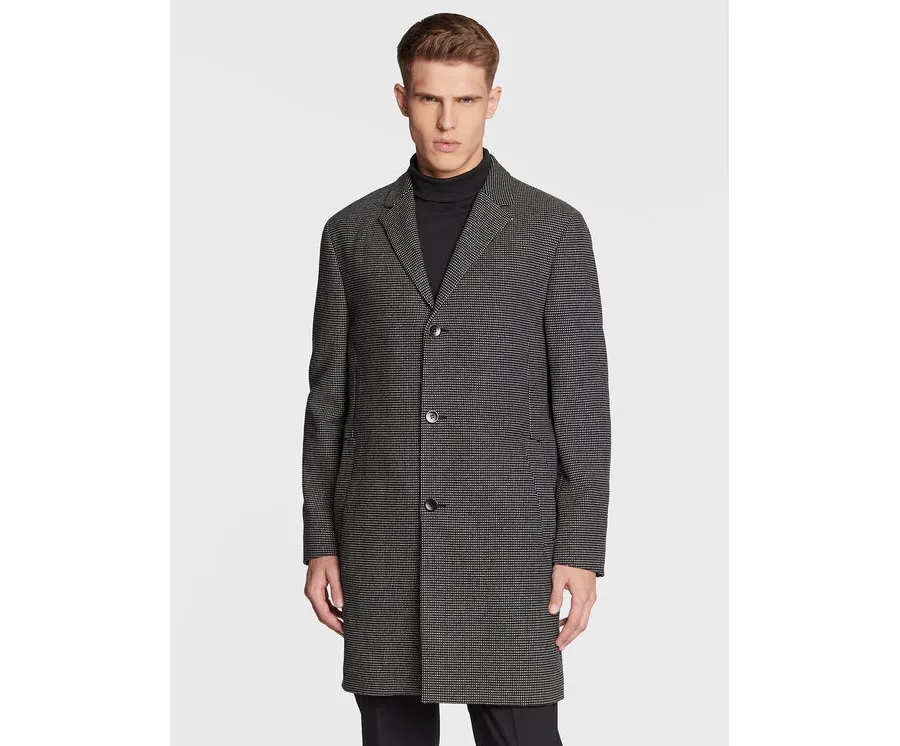 obrazek 1 Calvin Klein Płaszcz wełniany Statement K10K109952 Czarny Regular Fit