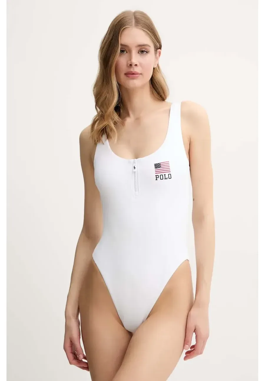 obrazek 1 Polo Ralph Lauren jednoczęściowy strój kąpielowy kolor biały miękka miseczka 21501510