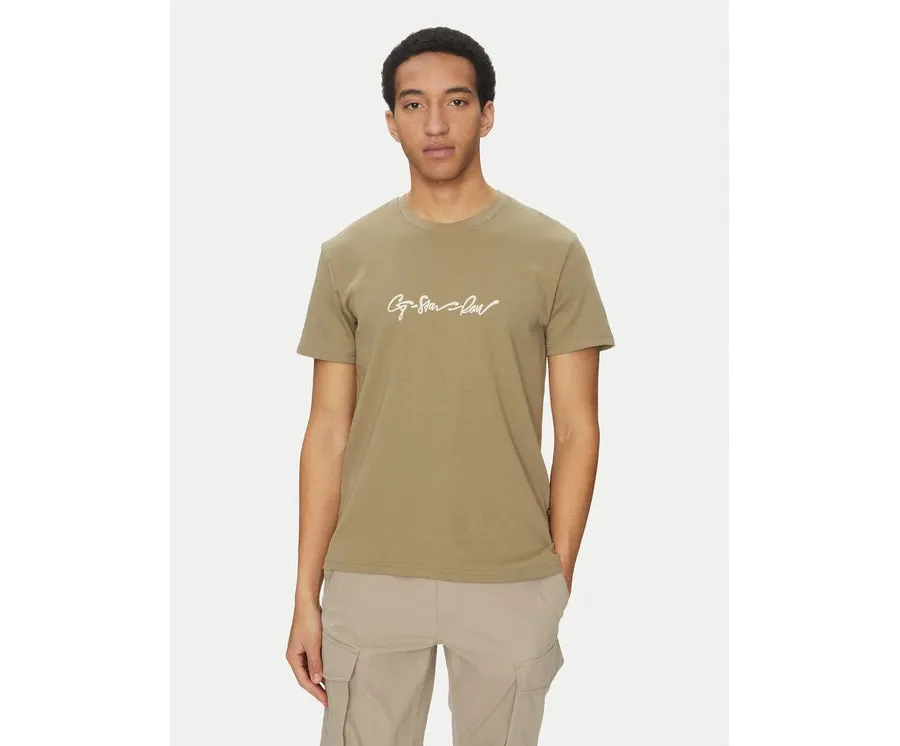 obrazek 1 G-Star Raw T-Shirt G-Script D25150-C812 Zielony Regular Fit