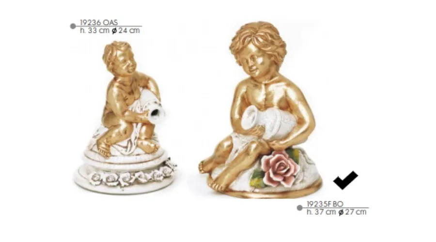 obrazek 1 Ceramiczny chłopiec z dzbankiem i różą - Valle d'oro Patchi