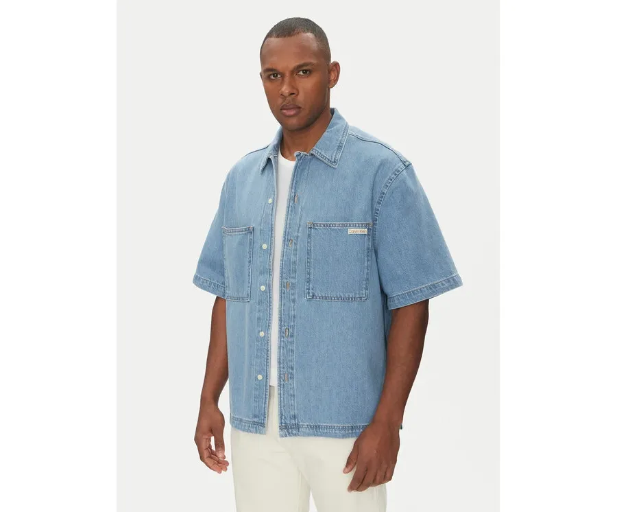 obrazek 1 Calvin Klein Jeans Koszula jeansowa Bowler J30J327512 Niebieski Relaxed Fit