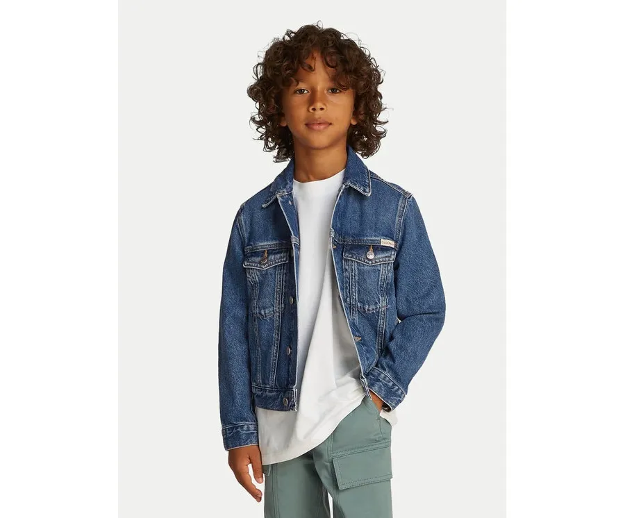 obrazek 1 Calvin Klein Jeans Kurtka jeansowa IB0IB02505 Granatowy Regular Fit