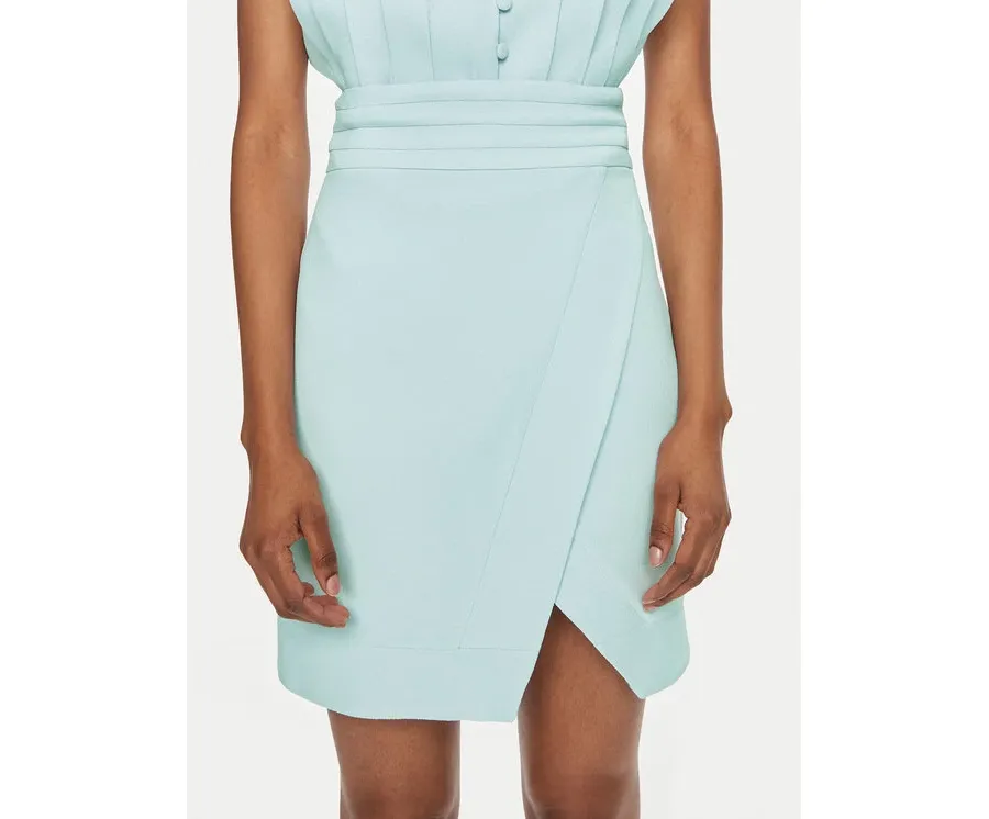 obrazek 1 MVP Wardrobe Spódnica trapezowa MVPE4GO135.0CP0037 Błękitny Classic Fit