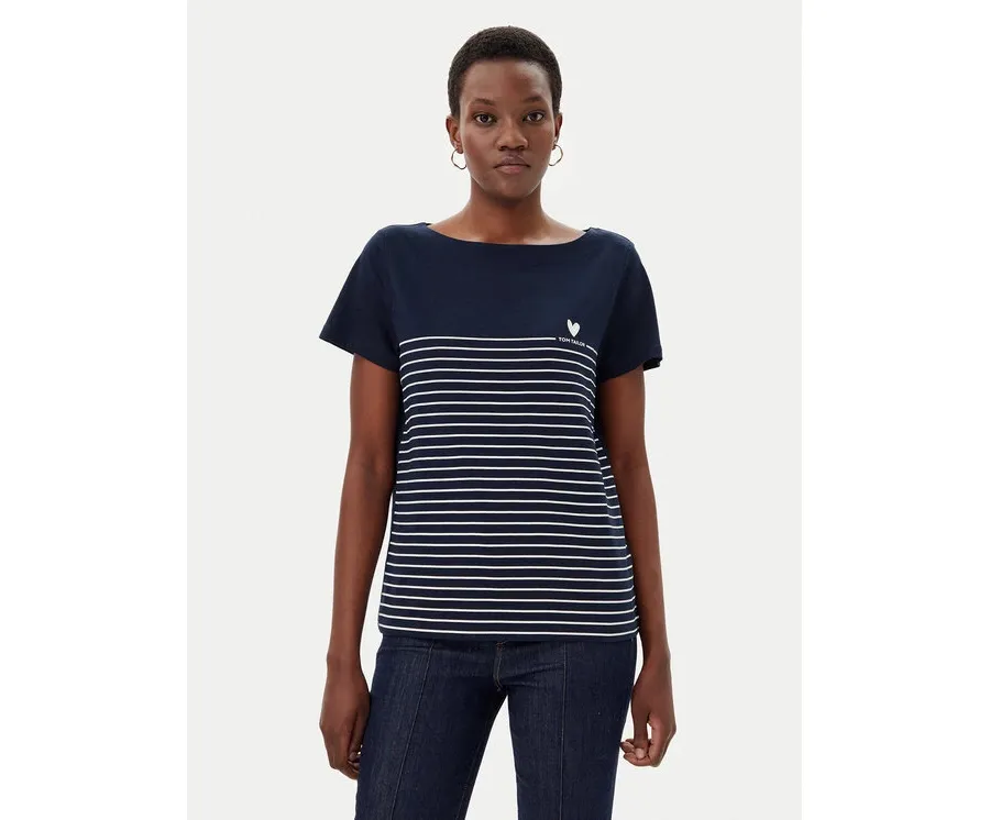 obrazek 1 Tom Tailor T-Shirt 1045544 Granatowy Regular Fit