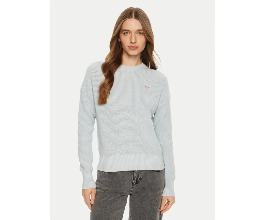 obrazek 1 Guess Jeans Sweter W4BR08 Z3HM1 Niebieski Regular Fit