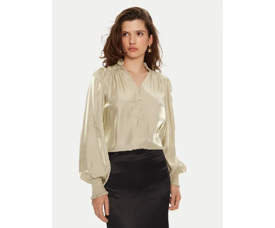 obrazek 1 Bruuns Bazaar Bluzka Harrietta BBW4228 Złoty Regular Fit