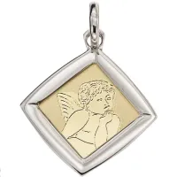 Picture Miraculous medallion with an angel 15x15mm