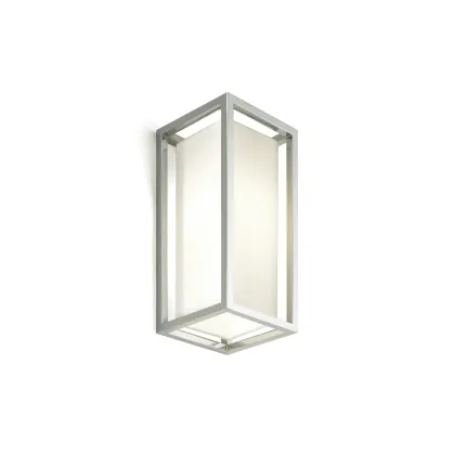 Zdjęcie Kwadratowa mała lampa ścienna z chromowanego mosiądzu H.32xL.14xP.14 cm