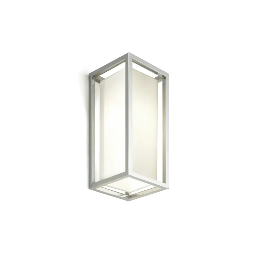 obrazek 1 Kwadratowa mała lampa ścienna z chromowanego mosiądzu H.32xL.14xP.14 cm