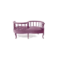 Picture Designer sofa with wooden backrest - Munna