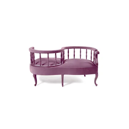 Picture Designer sofa with wooden backrest - Munna