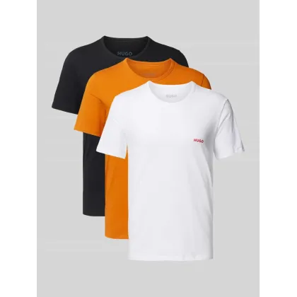 Zdjęcie T-shirt o kroju regular fit z okrągłym dekoltem w zestawie 3 szt.